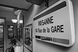 Paysanne sign inside the restaurant